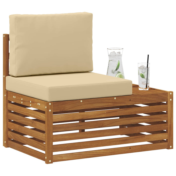 Canapea de exterior cu braț final natural 91 x 63 x 73 cm - WALTI WALTI
