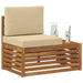 Canapea de exterior cu braț final natural 91 x 63 x 73 cm - WALTI WALTI