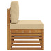 Canapea de exterior cu braț final natural 91 x 63 x 73 cm - WALTI WALTI