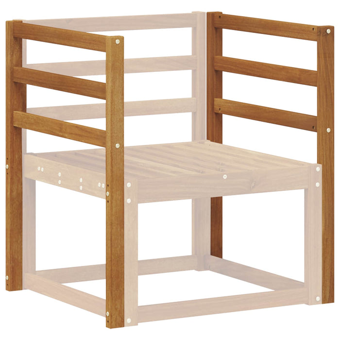 Brat 2 pcs natural 59 x 4 x 73 cm Lemn Solid de Acacia WALTI