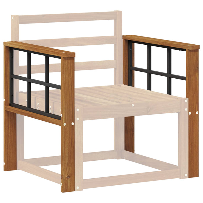 Brat 2 buc. natural 60 x 6 x 61 cm Lemn Solid de Acacia WALTI