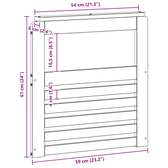 Cotiere 2 pcs Maro 59 x 6 x 61 cm Lemn compozit WALTI