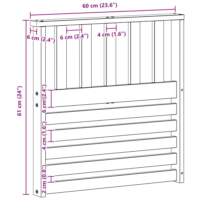 Cotiere 2 pcs Maro 60 x 6 x 61 cm Lemn compozit WALTI