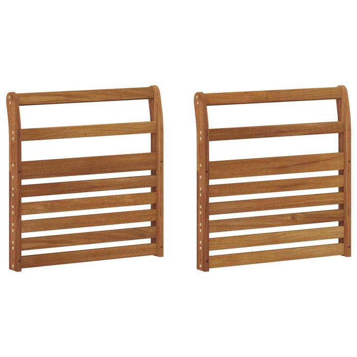 Brat 2 pcs natural 58,5 x 8 x 60 cm Lemn Solid de Acacia WALTI