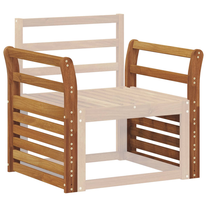Brat 2 pcs natural 58,5 x 8 x 60 cm Lemn Solid de Acacia WALTI
