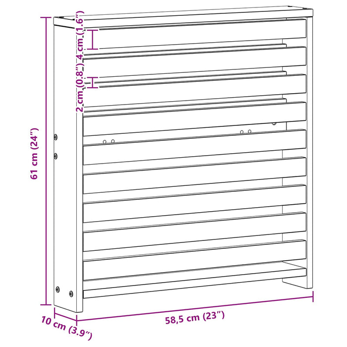 Cotiere 2 pcs Maro 58.5 x 10 x 61 cm Lemn compozit WALTI