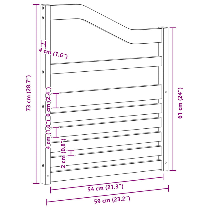 Cotiere 2 pcs Maro 59 x 4 x 73 cm Lemn compozit WALTI