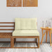 Sofa de mijloc Lemn Solid de Acacia Natural și Crem - WALTI WALTI