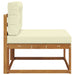 Sofa de mijloc Lemn Solid de Acacia Natural și Crem - WALTI WALTI