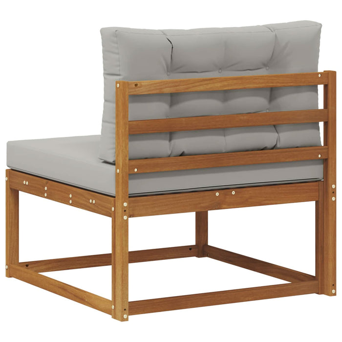 Sofa de mijloc Lemn Solid de Acacia Gri natural și deschis - WALTI WALTI