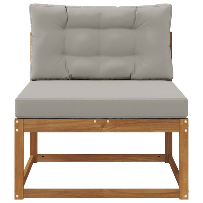 Sofa de mijloc Lemn Solid de Acacia Gri natural și deschis - WALTI WALTI