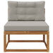 Sofa de mijloc Lemn Solid de Acacia Gri natural și deschis - WALTI WALTI