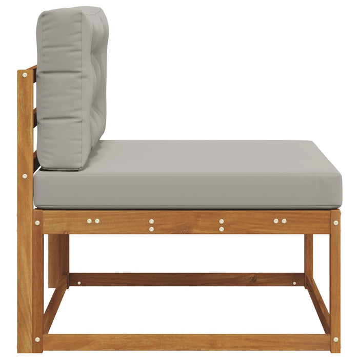 Sofa de mijloc Lemn Solid de Acacia Gri natural și deschis - WALTI WALTI