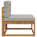 Sofa de mijloc Lemn Solid de Acacia Gri natural și deschis - WALTI WALTI