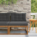Sofa de mijloc Lemn Solid de Acacia Natural și Antracit - WALTI WALTI