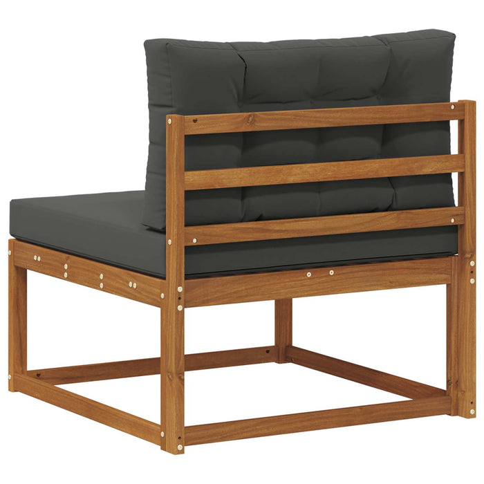 Sofa de mijloc Lemn Solid de Acacia Natural și Antracit - WALTI WALTI