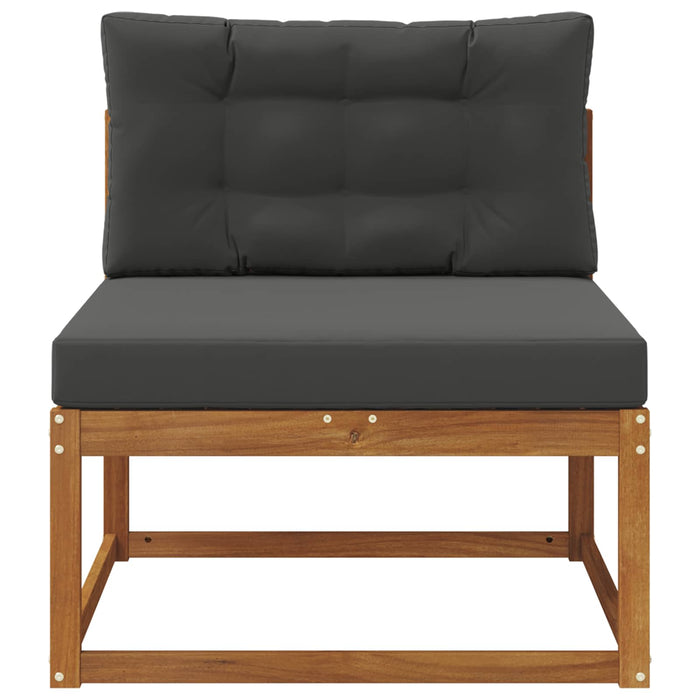 Sofa de mijloc Lemn Solid de Acacia Natural și Antracit - WALTI WALTI