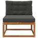 Sofa de mijloc Lemn Solid de Acacia Natural și Antracit - WALTI WALTI