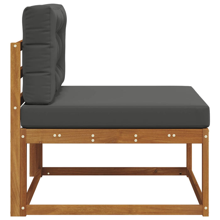 Sofa de mijloc Lemn Solid de Acacia Natural și Antracit - WALTI WALTI