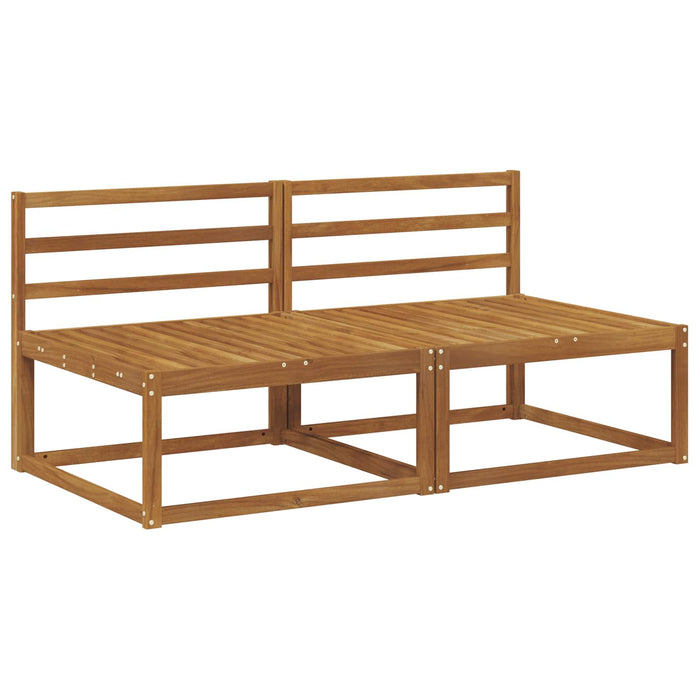 2 Bucată Sofa de mijloc Lemn Solid de Acacia natural - WALTI WALTI