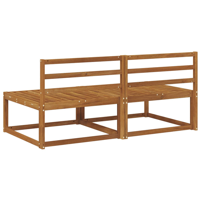 2 Bucată Sofa de mijloc Lemn Solid de Acacia natural - WALTI WALTI