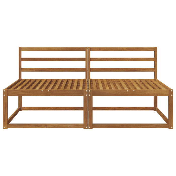 2 Bucată Sofa de mijloc Lemn Solid de Acacia natural - WALTI WALTI