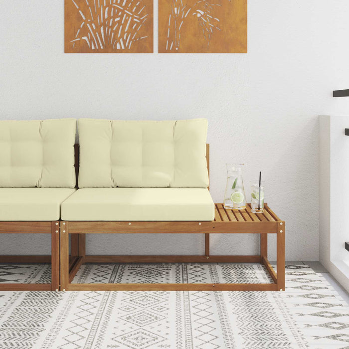 Canapea de colț cu pernă Natural și Crem 115 x 83 x 73 cm - WALTI WALTI