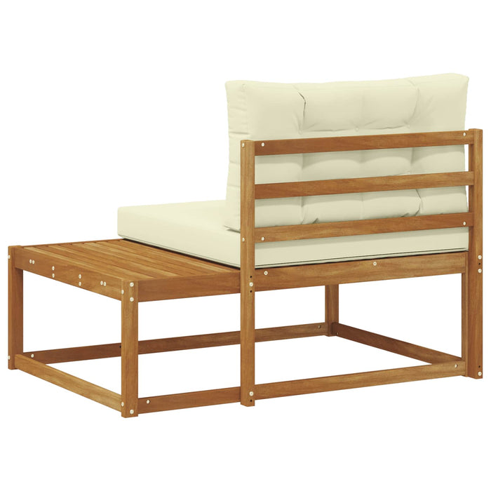 Canapea de colț cu pernă Natural și Crem 115 x 83 x 73 cm - WALTI WALTI