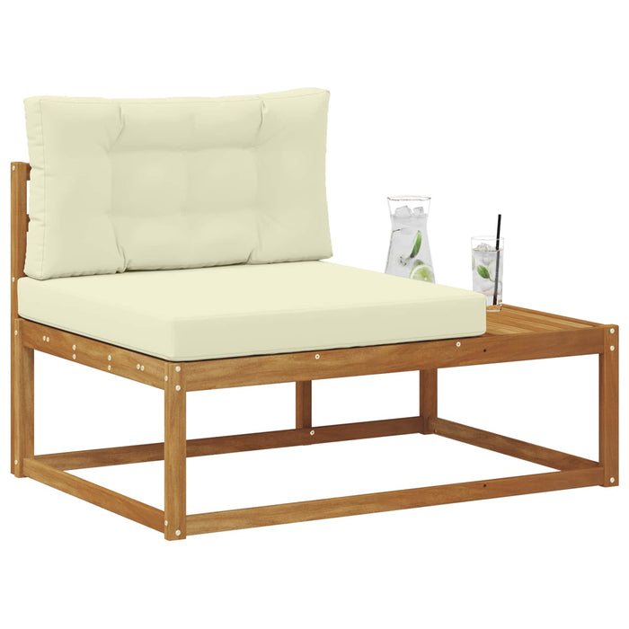 Canapea de colț cu pernă Natural și Crem 115 x 83 x 73 cm - WALTI WALTI