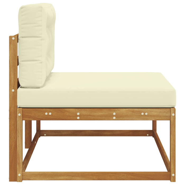 Canapea de colț cu pernă Natural și Crem 115 x 83 x 73 cm - WALTI WALTI