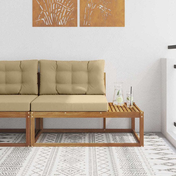 Canapea de colț cu pernă Natural și Bej 115 x 83 x 73 cm - WALTI WALTI