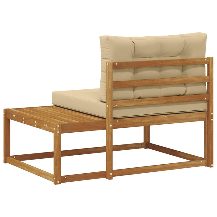 Canapea de colț cu pernă Natural și Bej 115 x 83 x 73 cm - WALTI WALTI