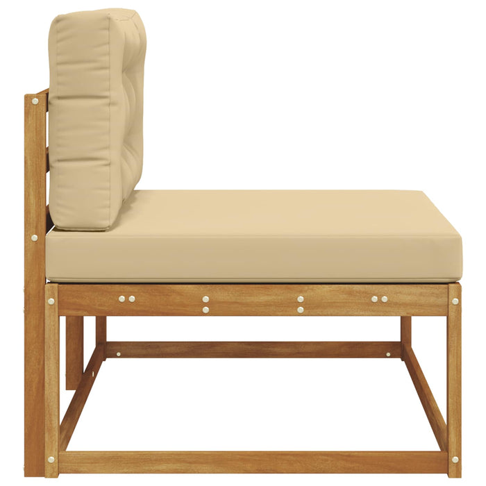 Canapea de colț cu pernă Natural și Bej 115 x 83 x 73 cm - WALTI WALTI