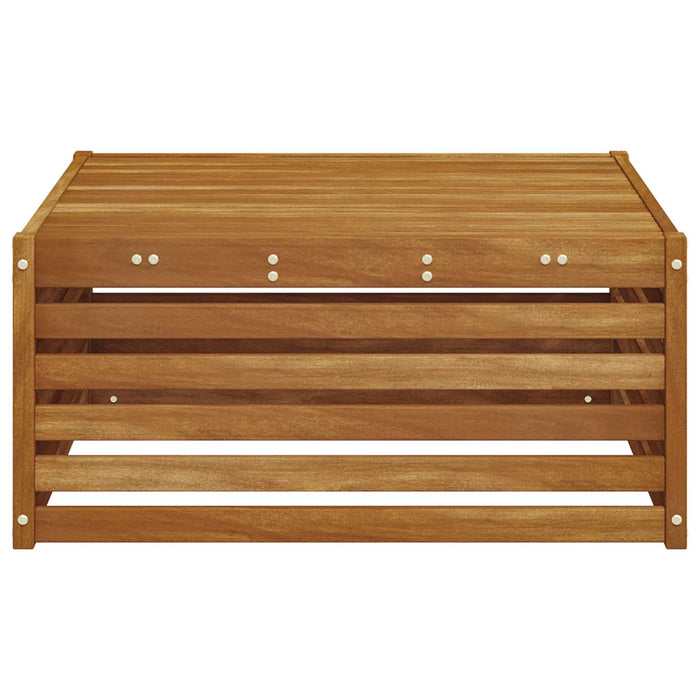 Masă de exterior Lemn Solid de Acacia natural 79 x 79 x 37 cm - WALTI WALTI