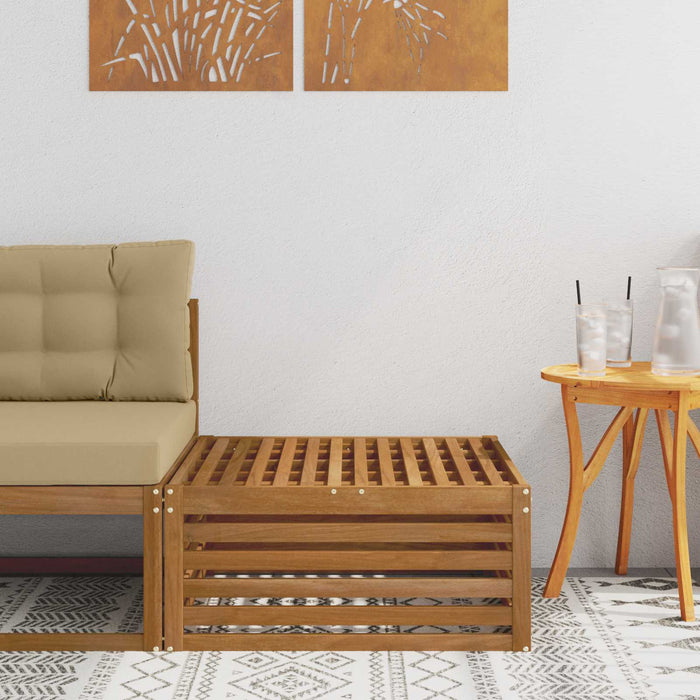 Taburet pentru exterior natural 79 x 79 x 37 cm - WALTI WALTI