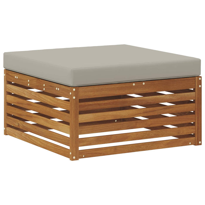 taburet Lemn Solid de Acacia Gri natural și deschis - WALTI WALTI