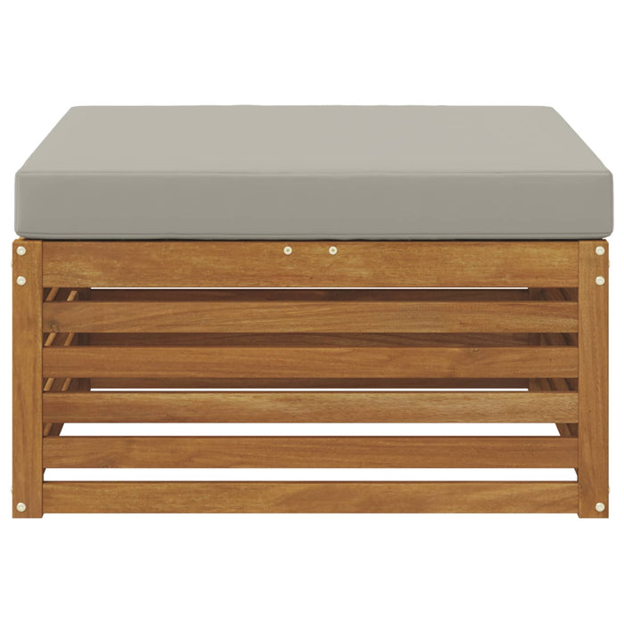 taburet Lemn Solid de Acacia Gri natural și deschis - WALTI WALTI
