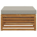 taburet Lemn Solid de Acacia Gri natural și deschis - WALTI WALTI