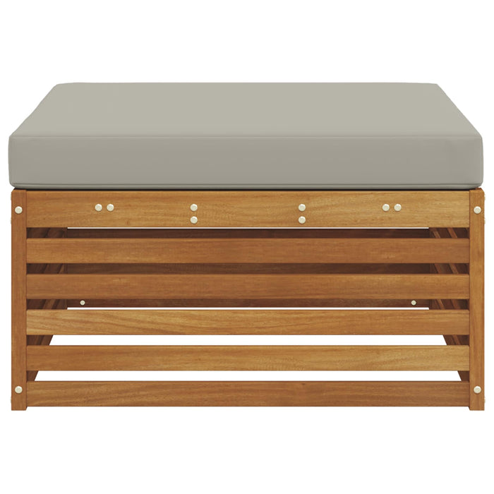 taburet Lemn Solid de Acacia Gri natural și deschis - WALTI WALTI