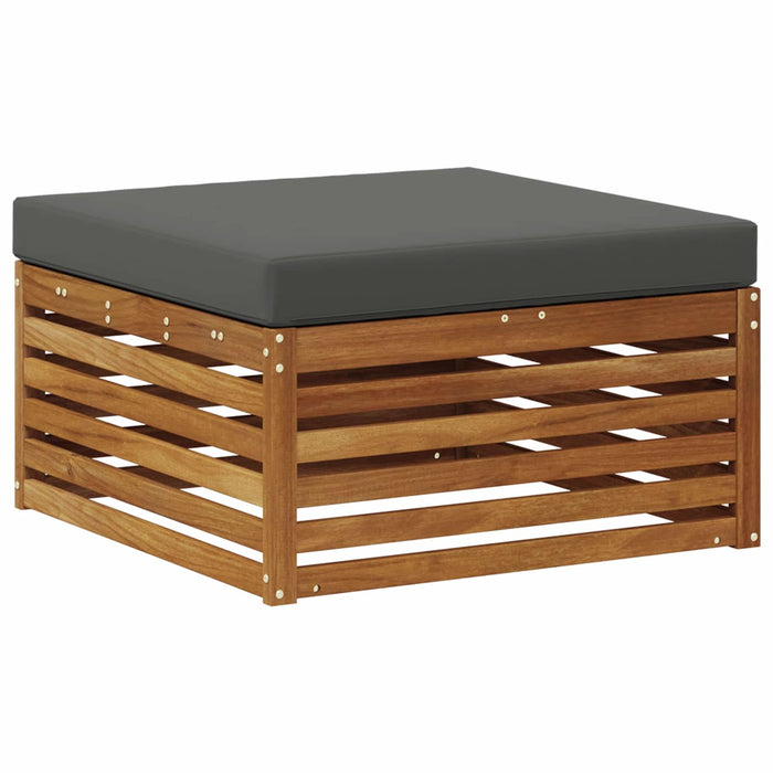 taburet Lemn Solid de Acacia Natural și Antracit - WALTI WALTI