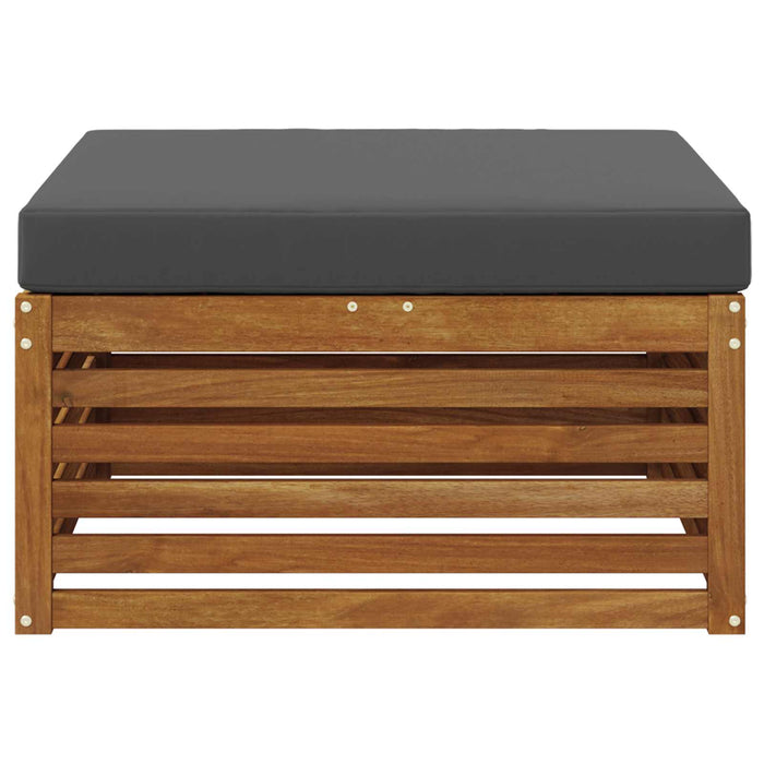 taburet Lemn Solid de Acacia Natural și Antracit - WALTI WALTI