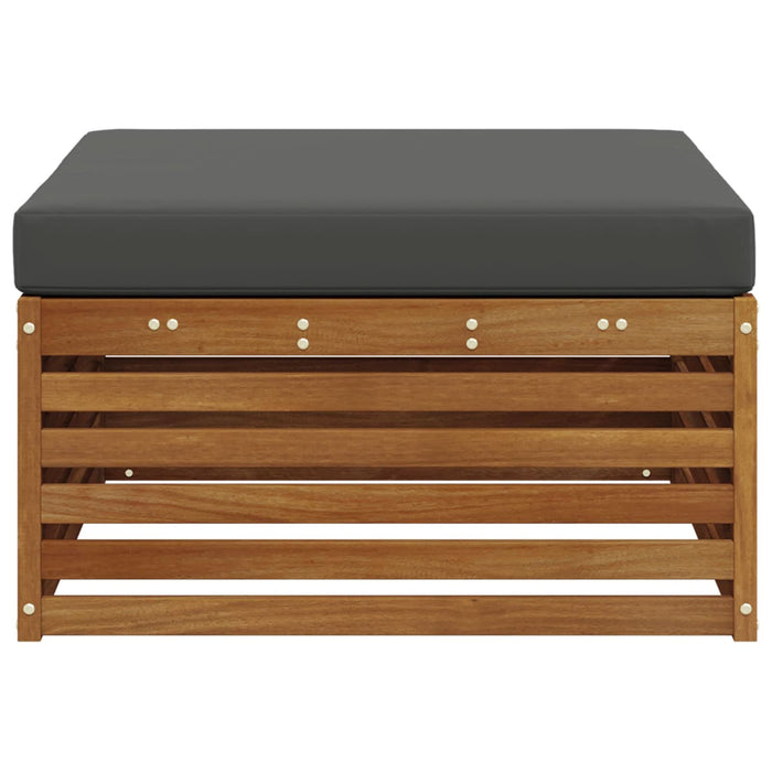 taburet Lemn Solid de Acacia Natural și Antracit - WALTI WALTI