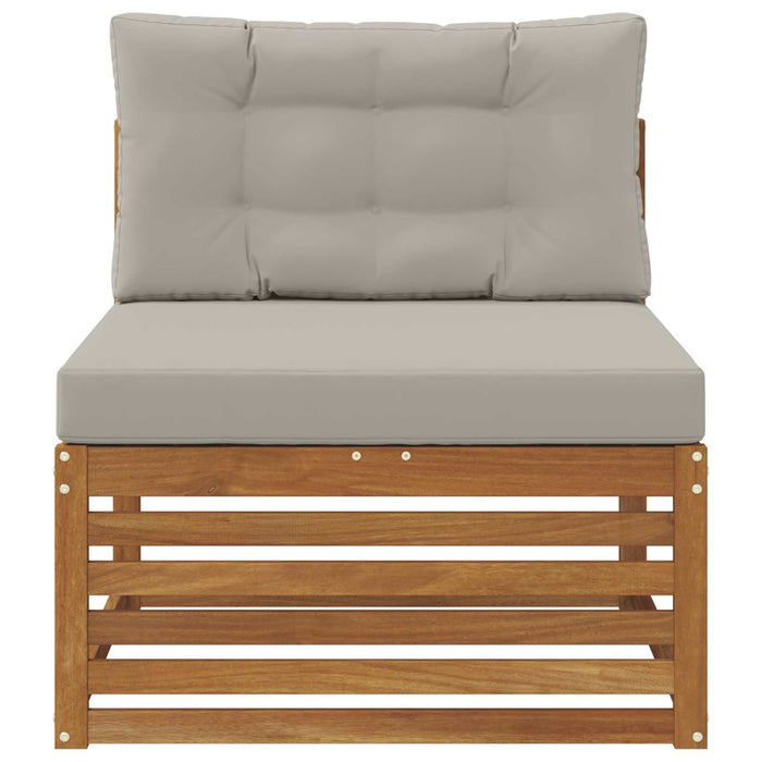canapea de mijloc Lemn Solid de Acacia Gri natural și deschis - WALTI WALTI