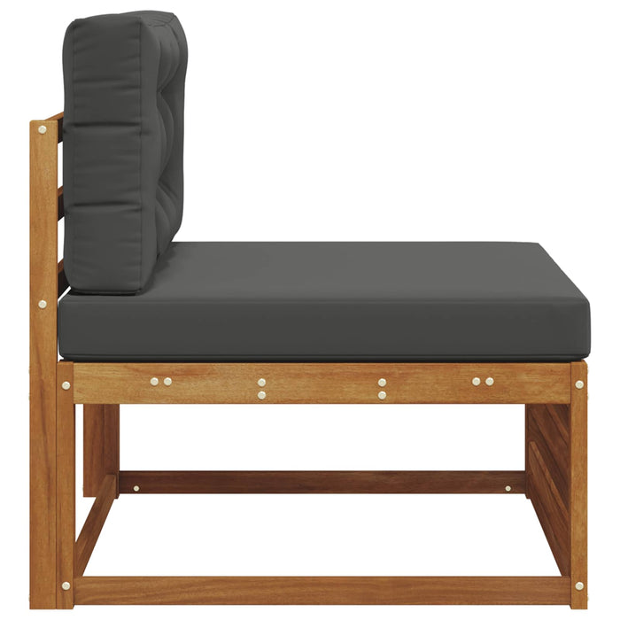 canapea de mijloc Lemn Solid de Acacia Natural și Antracit - WALTI WALTI