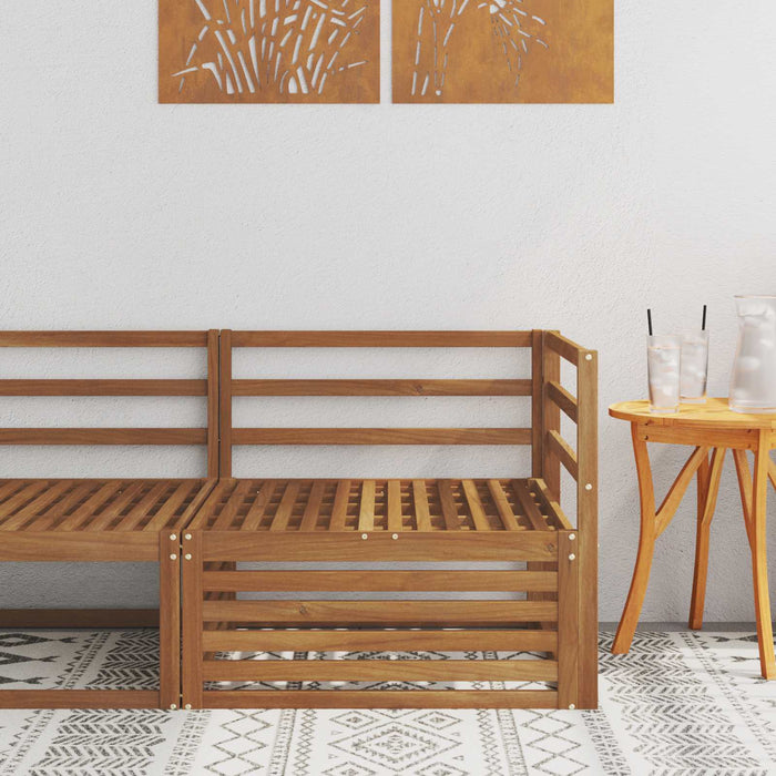 Canapea colțar Lemn Solid de Acacia natural 83 x 83 x 73 cm - WALTI WALTI