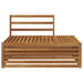 Canapea de exterior cu braț final natural 115 x 83 x 73 cm - WALTI WALTI