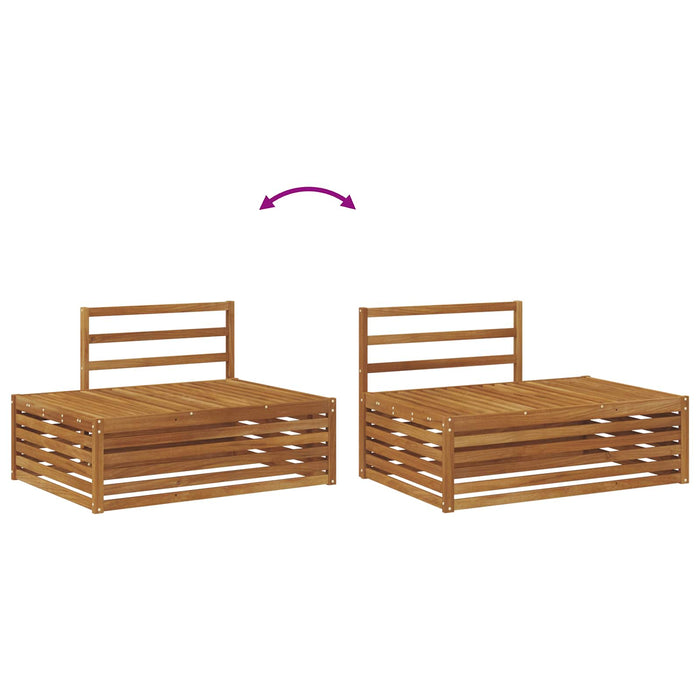 Canapea de exterior cu braț final natural 115 x 83 x 73 cm - WALTI WALTI