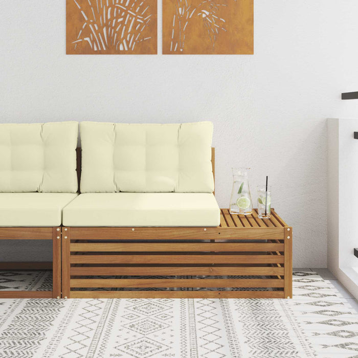 Canapea de colț cu pernă Natural și Crem 115 x 83 x 73 cm - WALTI WALTI