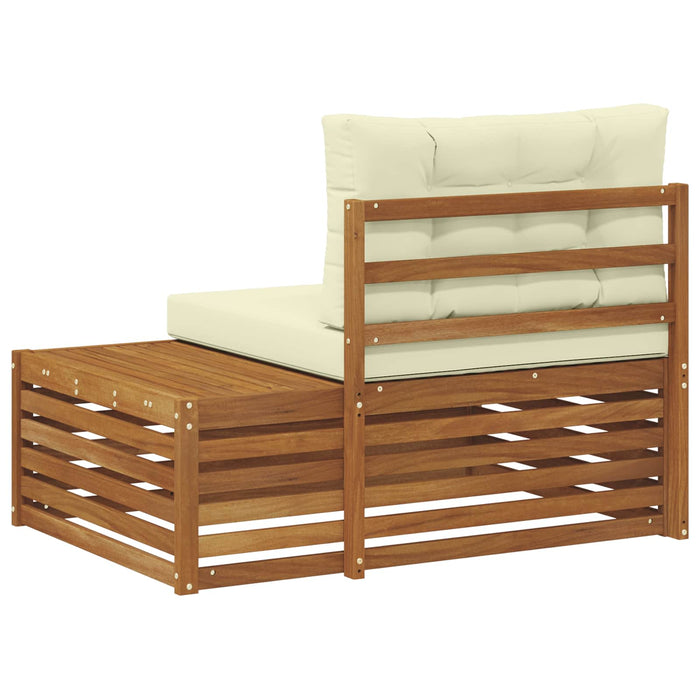 Canapea de colț cu pernă Natural și Crem 115 x 83 x 73 cm - WALTI WALTI