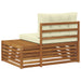 Canapea de colț cu pernă Natural și Crem 115 x 83 x 73 cm - WALTI WALTI